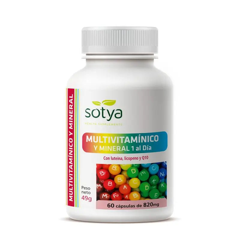 Sotya Multivitaminico Y Mineral 820Mg, 60 Cápsulas