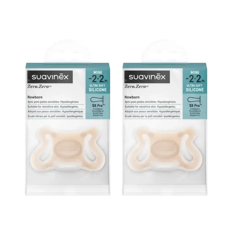 Chupeta Suavinex Zero Zero, -2/2 meses, profunda, 2 unidades