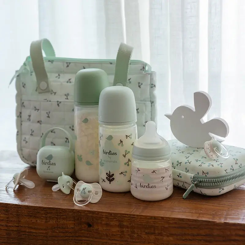 Suavinex Chupetas Tetina Sx Pro 0/6 Meses Passarinhos Verde, 2 unidades