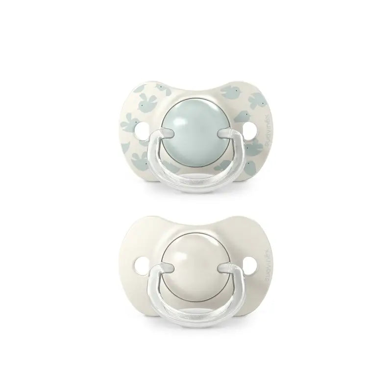 Suavinex Chupetas Tetina Sx Pro 6/18 Meses Passarinhos Verde, 2 unidades