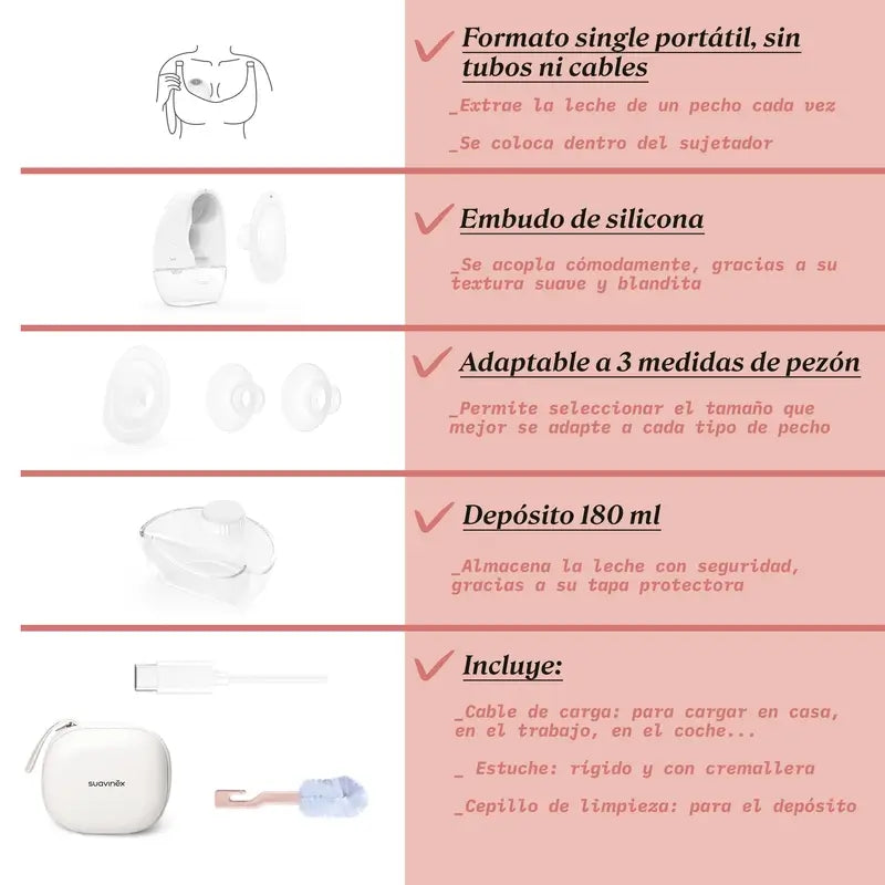 Suavinex Bomba de leite materno mãos livres