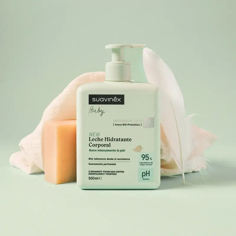 Suavinex Leite Corporal Hidratante para Bebés, 500 Ml
