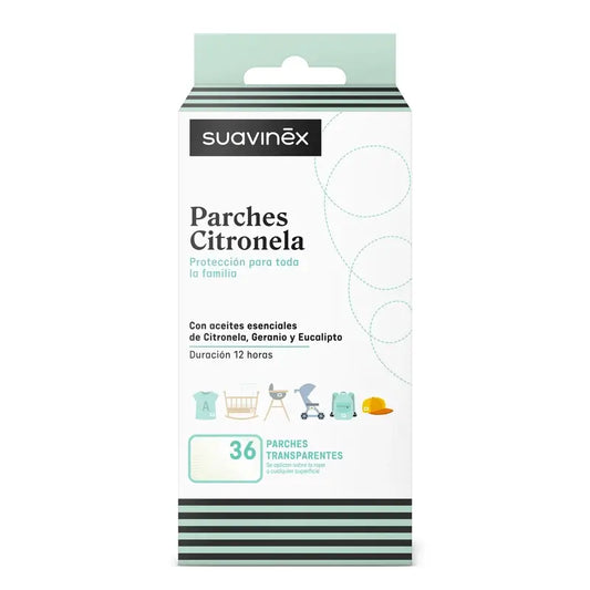 Suavinex Citronella Mosquito Repellent Patches, 36 unidades