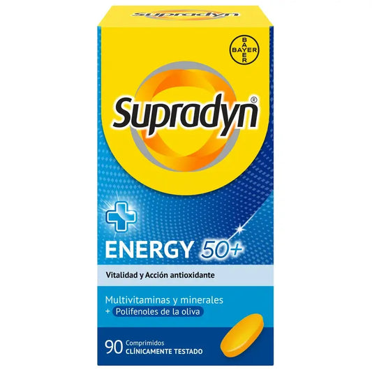 Supradyn Energy 50+ Vitaminas, Minerais e Energia, 90 Comprimidos