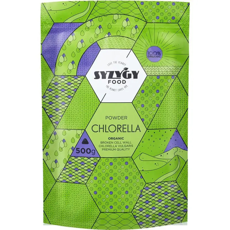 Syzygy Complemento Alimenticio Chlorella En Polvo EcológicaCertificada , 500 gr