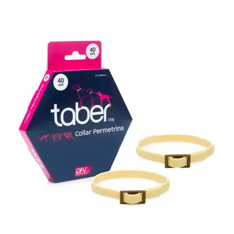 Coleira Permetrina Taberdog, Embalagem 2 x 40Cm