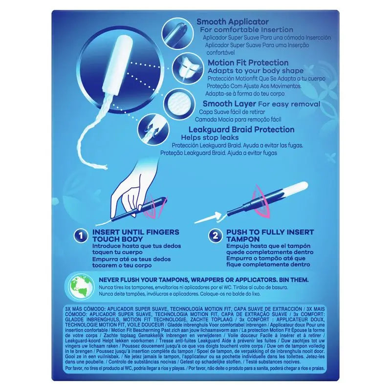 Tampax Pearl Super Tampões com Aplicador , 24 unidades