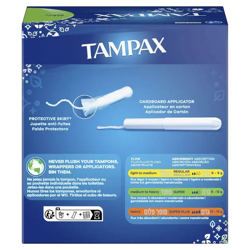 Tampax Super Tampões com Aplicador , 40 unidades