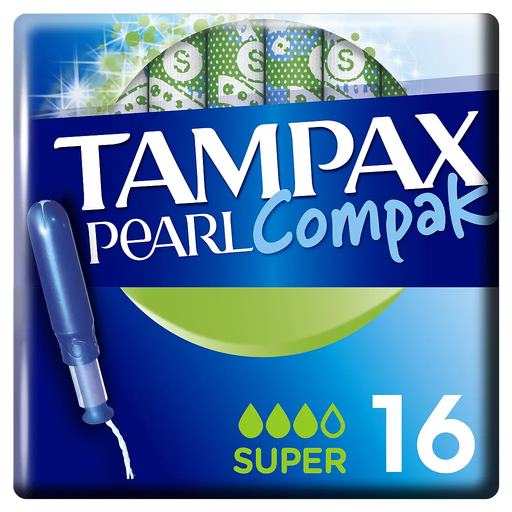 TAMPAX 100% ALGODÃO COMPAK PEROLA PÉROLA SUPER 18 UNIDADES