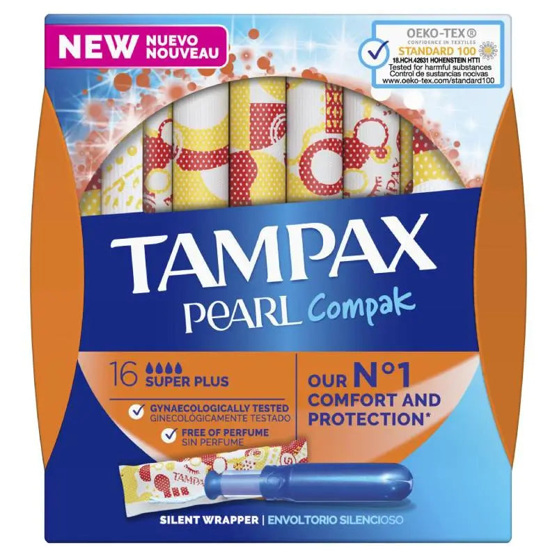 TAMPAX COMPAK PEROLA PÉROLA 100% ALGODÃO TAMPÕES SUPER PLUS