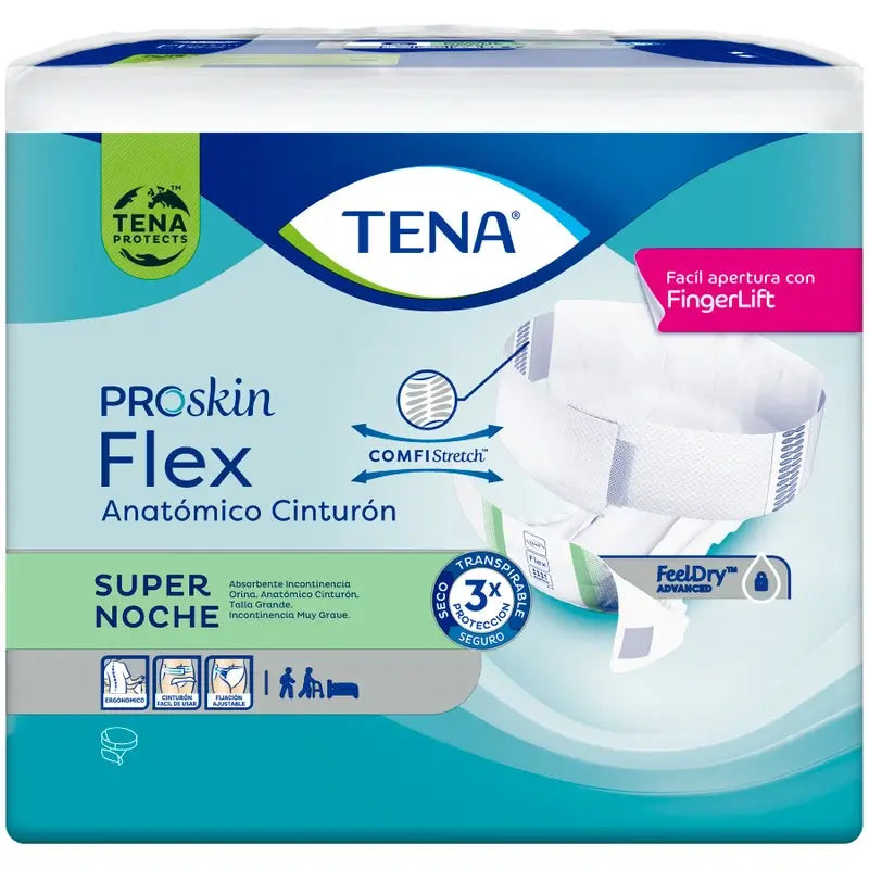 Tena Flex Proskin Super Medium Super Night , 80 unidades