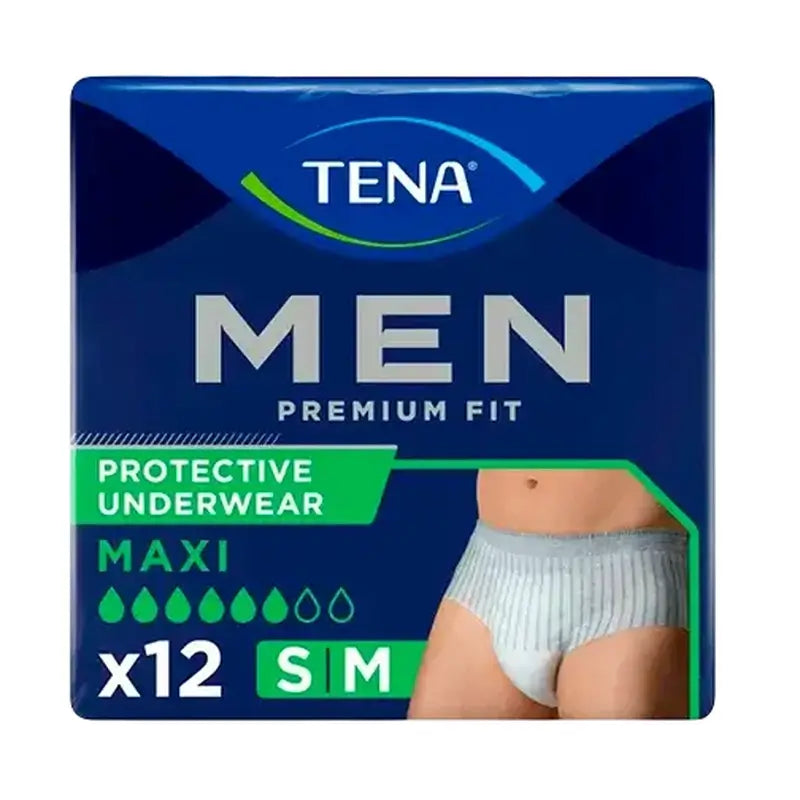 Tena Men Pants Premium Fit Maxi Tamanho S-M, 12 unidades