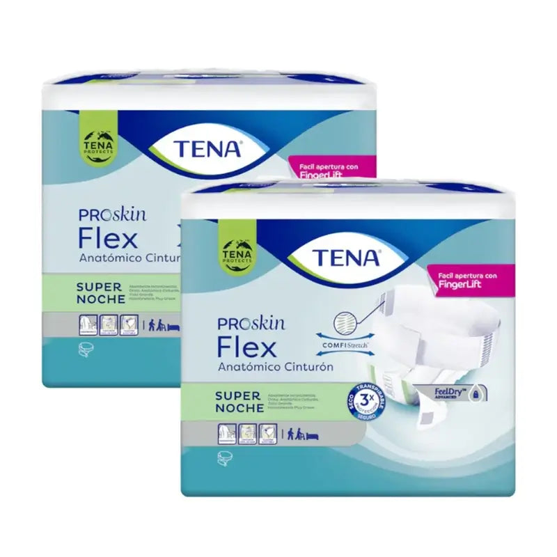Tena Flex Anat Pacote de Fraldas Tamanho L Supernightie, 2 X 1 Unidade