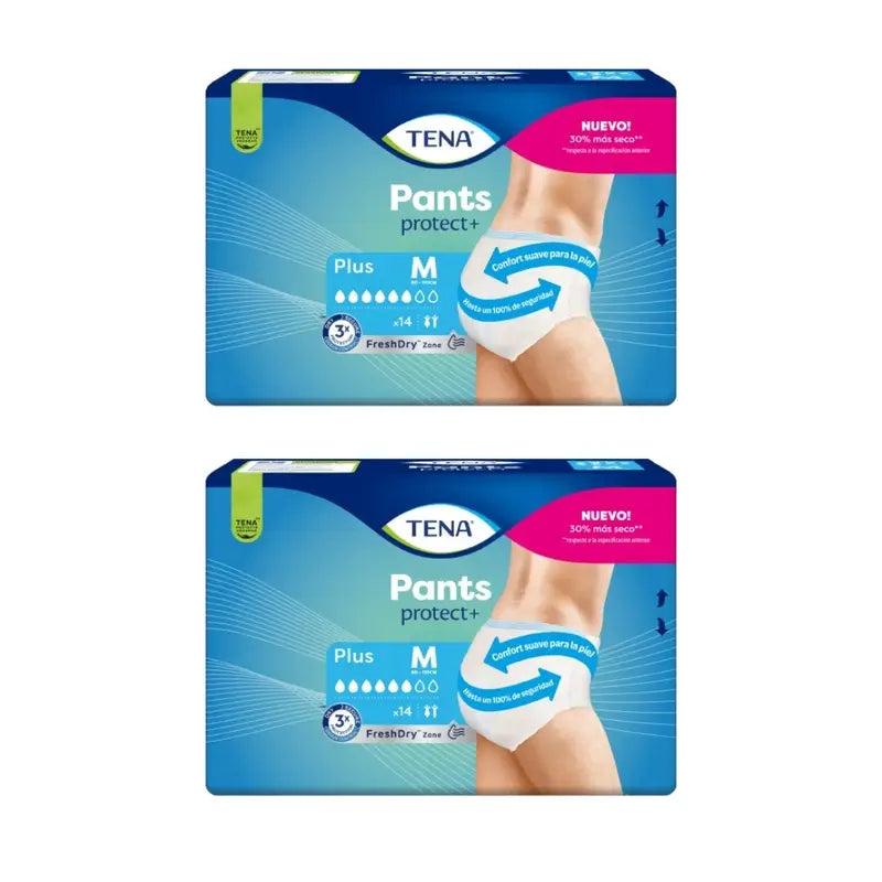 Tena Pack Calças Plus Size M, 2 X 14 unidades.