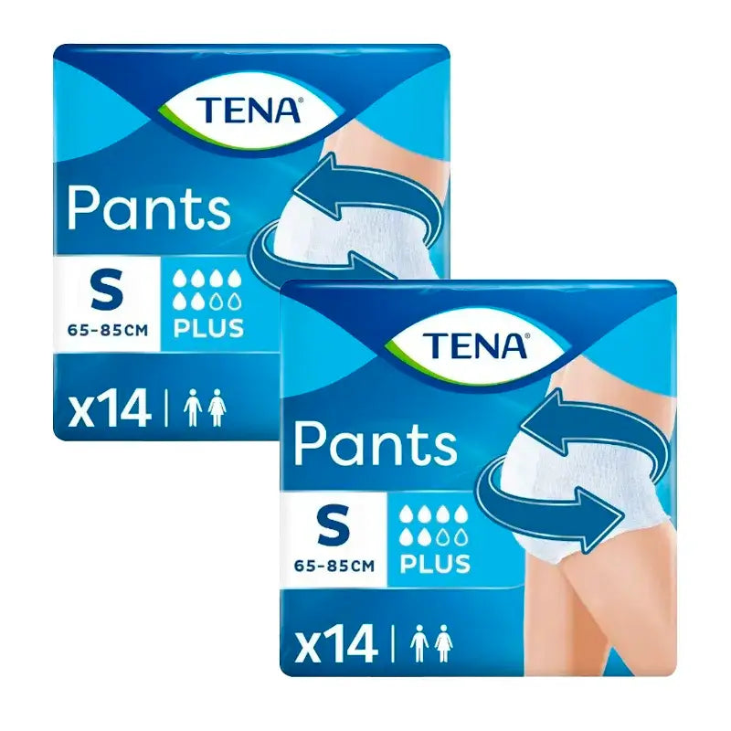 Tena Pack Calças Plus Size S, 2 X 14 unidades.