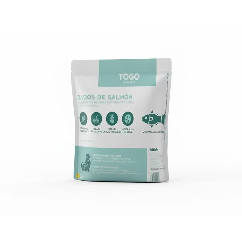 Snacks Togo de salmão em cubos, 60 gramas