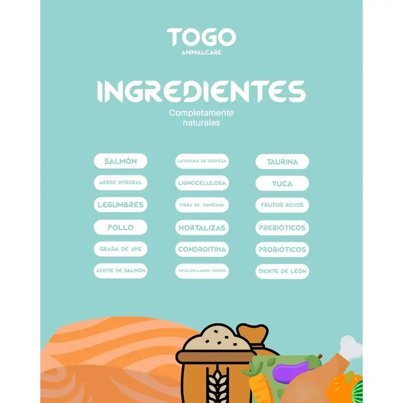 Togo Salmon Alimento seco, 15 kg