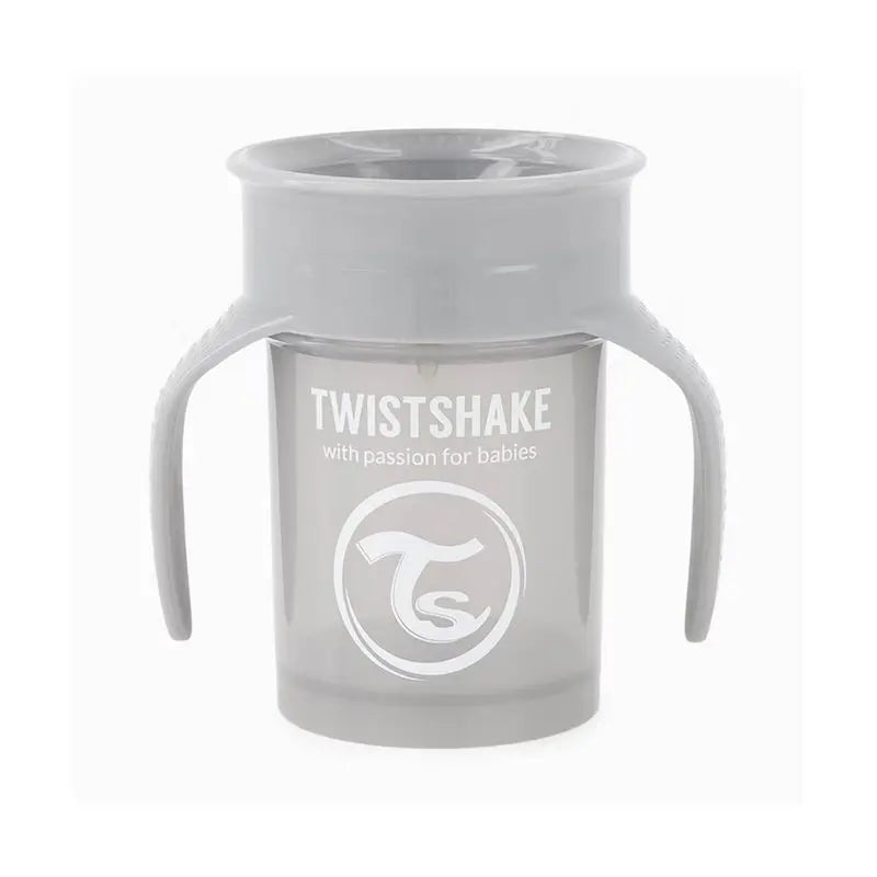 Twistshake Taza 360º Gris +6M