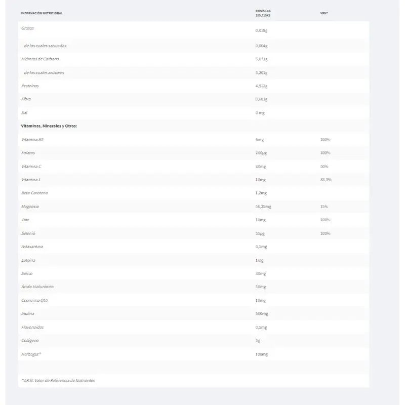 Suplemento nutricional de colagénio verde Unique, 300 gramas