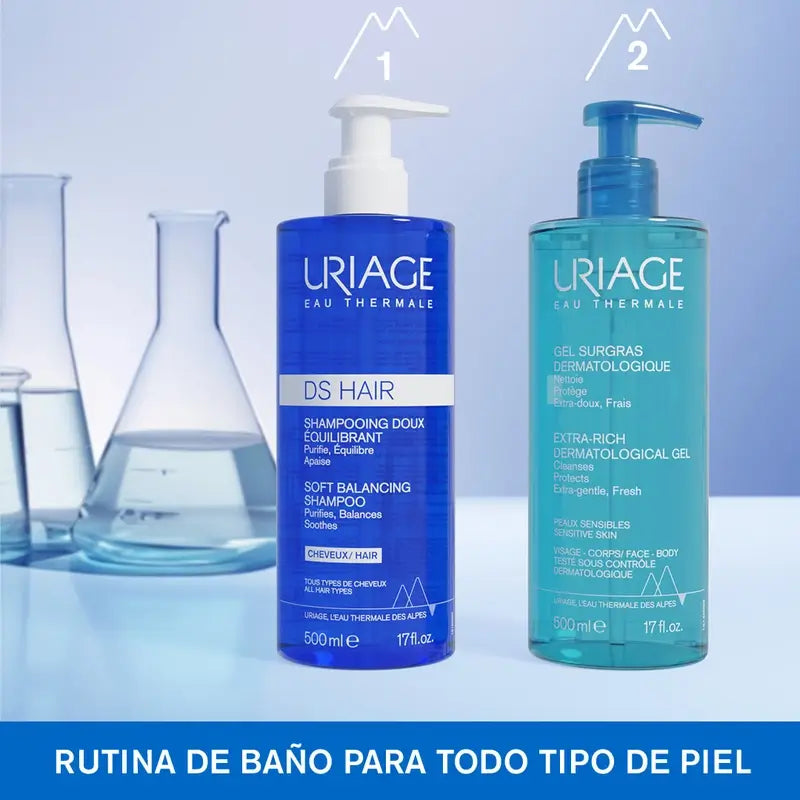 Uriage Ds Hair Champô Regulador Suave 500Ml