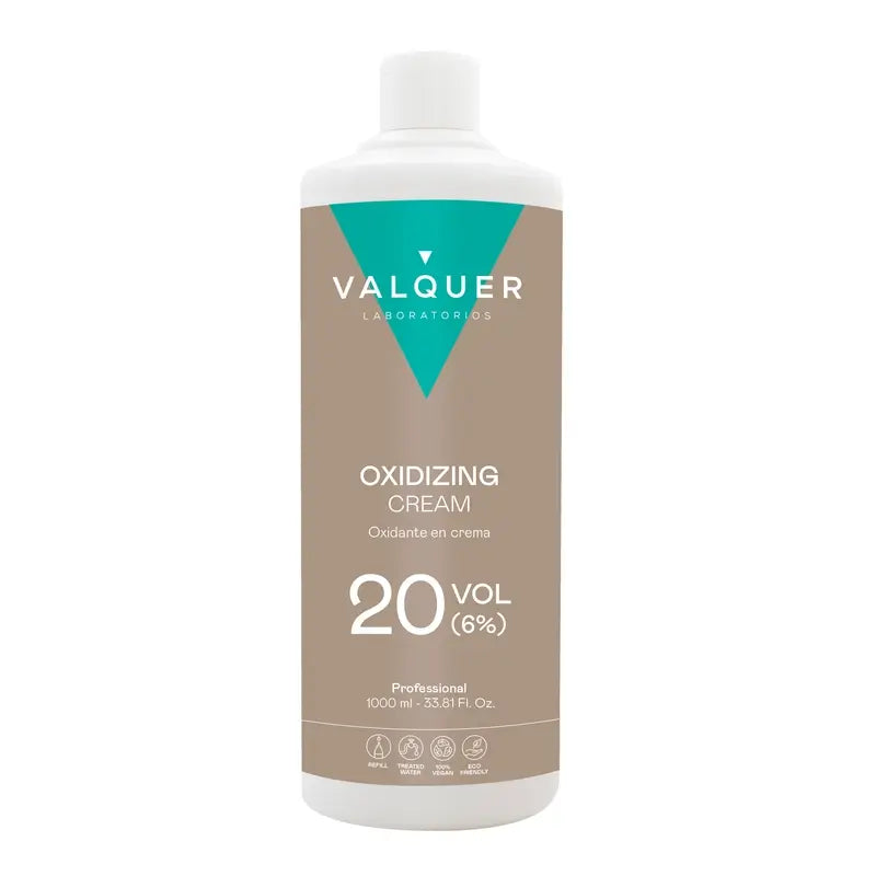 Valquer Agua Oxigenada 20 Vol (6 %) - Oxidante capilar profissional, 1 L