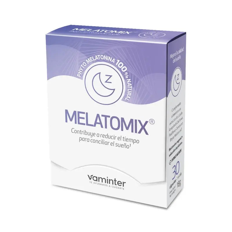Vaminter Melatomix Pytho Melatonin Cherry 1,5 Mg + Plantas, 30 Cápsulas