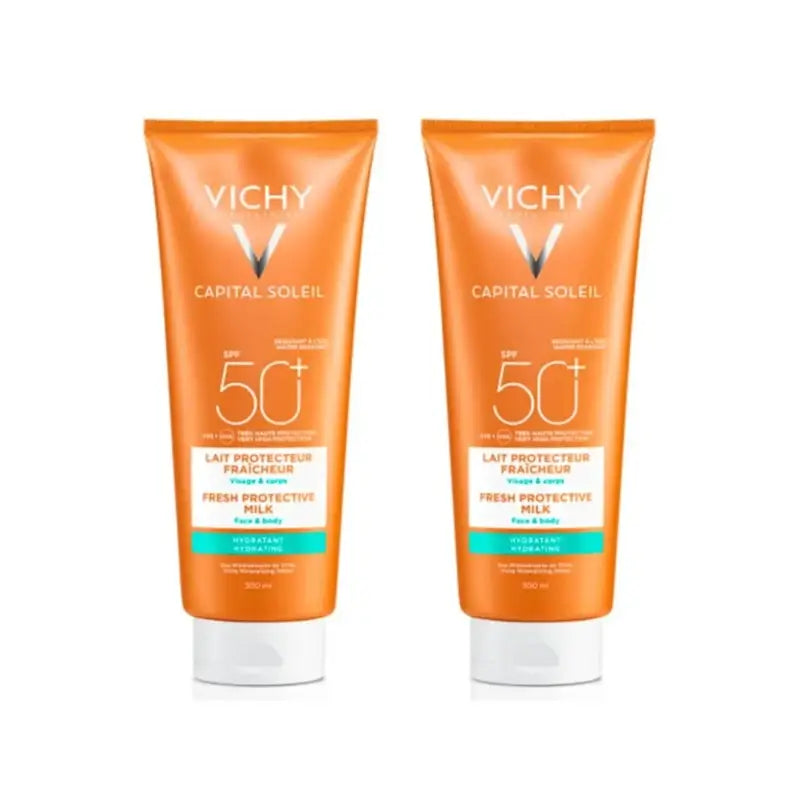 Vichy Capital Soleil Leite Hidratante Protetor Spf 50, 2X300 Ml