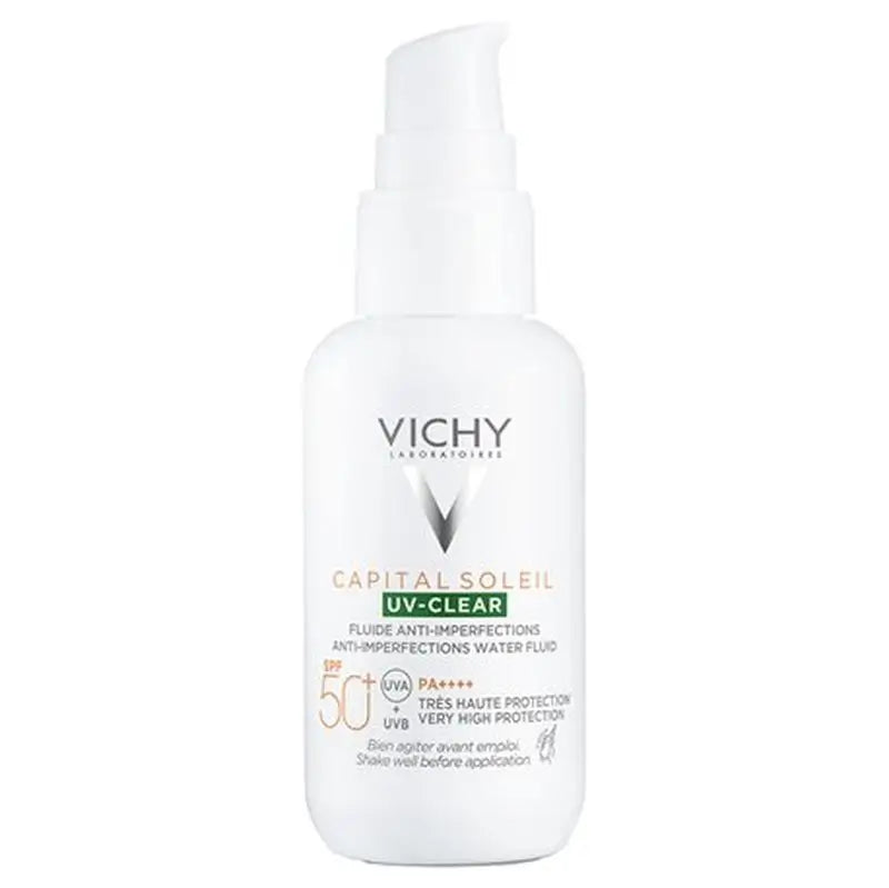 Vichy Capital Soleil Uv Clear Fluido Fotoprotector Diario Spf50+ , 40 ml