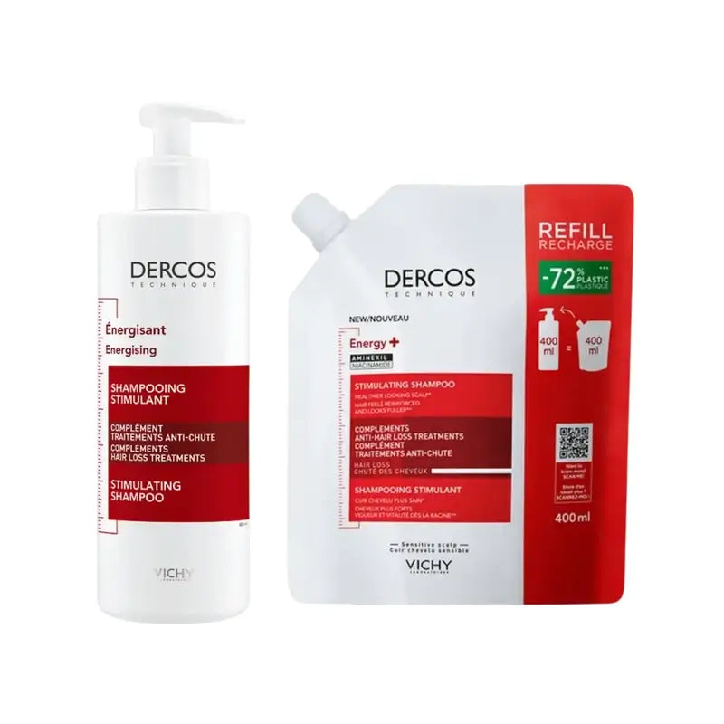 Champô Vichy Dercos Energy+ 400 Ml + Recarga 400 Ml
