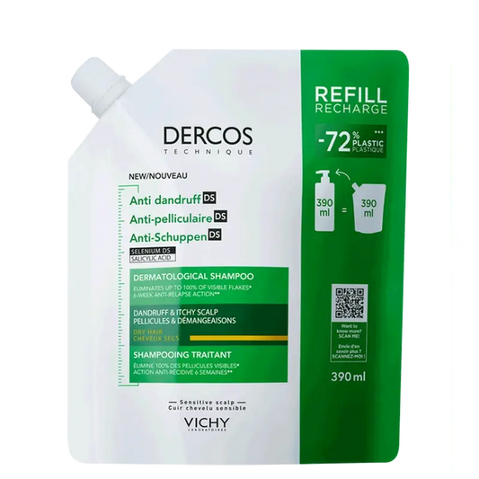 Champô Vichy Dercos Technique Ecorefill Caspa Seca