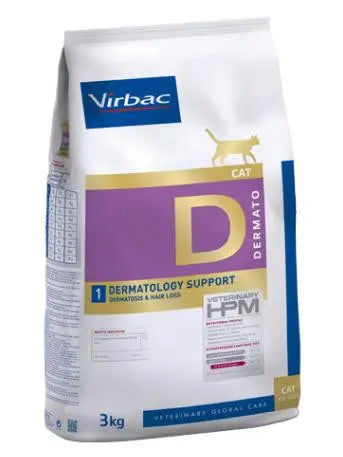 Virbac Hpm Feline Dermatology Support D1 3Kg, pienso para gatos