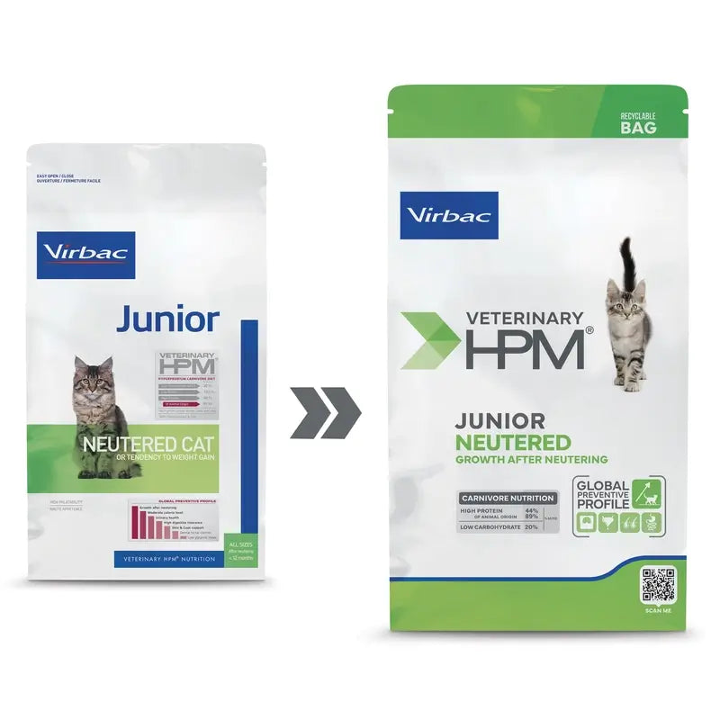 VIRBAC HPM Junior Food Sterilized Cat 3 kg