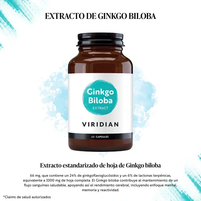 Viridian Ginkgo Biloba Standardised Leaf Ext. 60Cap.