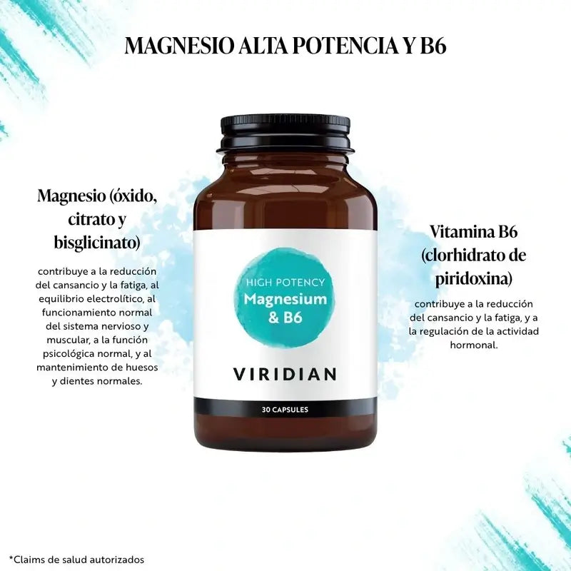 Viridian Magnesium High Potency With B6 30Cap.Veg.