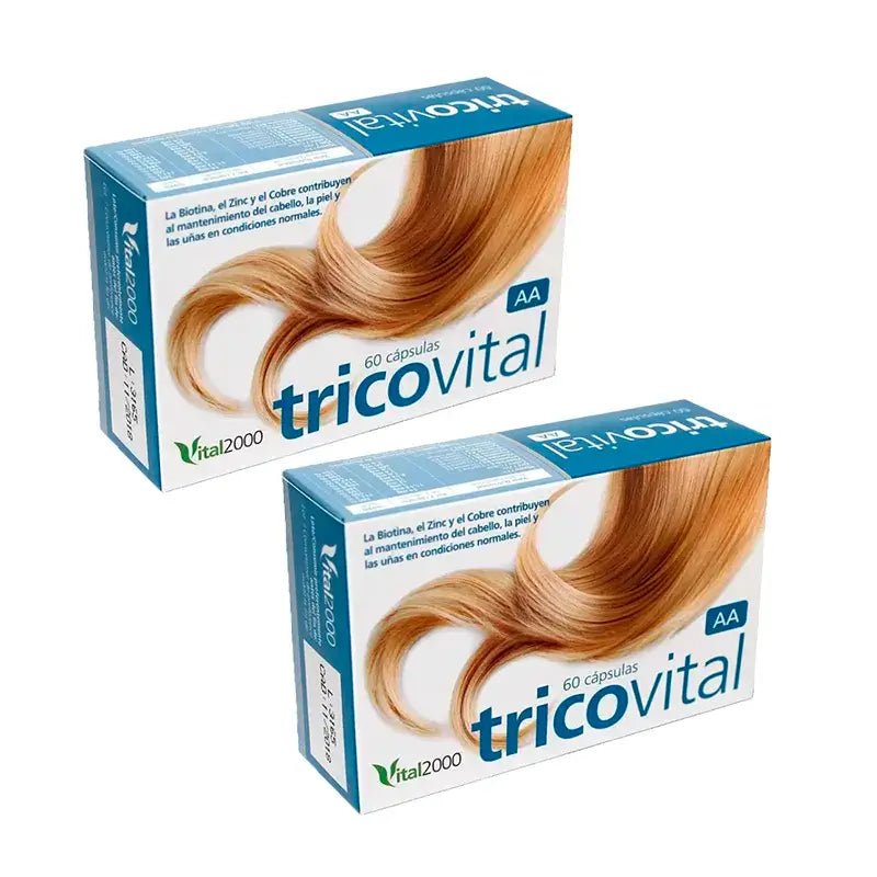 Vital 2000 Tricovital Aa, Embalagem 2 x 60 Cápsulas