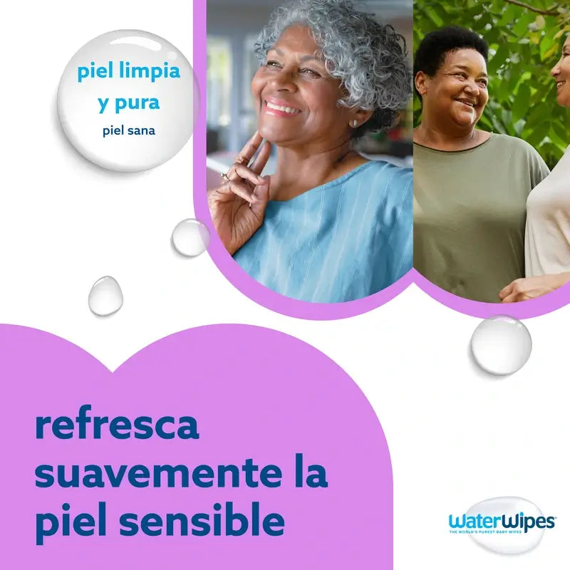 Waterwipes Pacote de toalhetes para adultos, 3 X 30 unidades