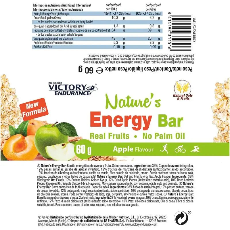 Weider Victory Endurance Nature Energy Barr Maçã 24Ud