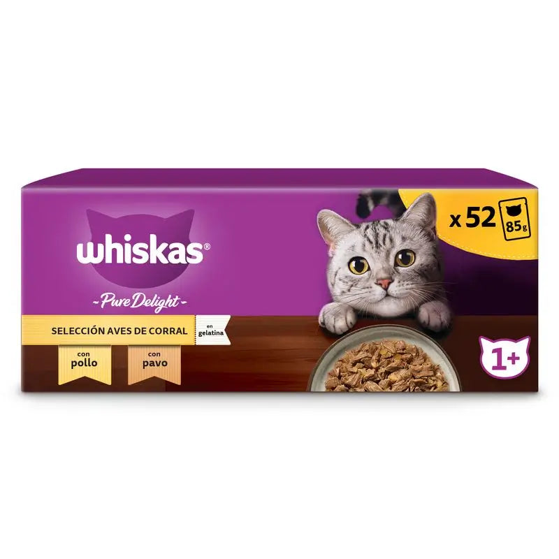 Whiskas Pure Delight Aves de Capoeira Seleção 13X4X85Gr