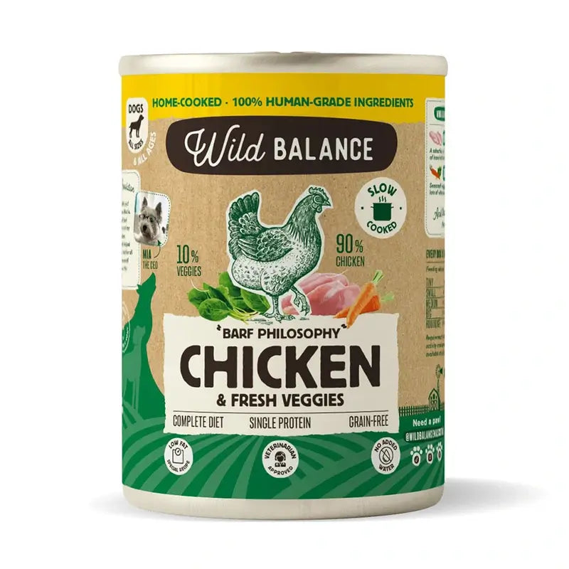 Wild Balance Canned Chicken With Vegetables For Dogs, 400 gramas