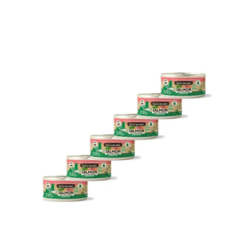 Wild Balance Conservas de Salmão e Carne de Vaca com Vegetais para Gatos, 120 g, Embalagem de 6