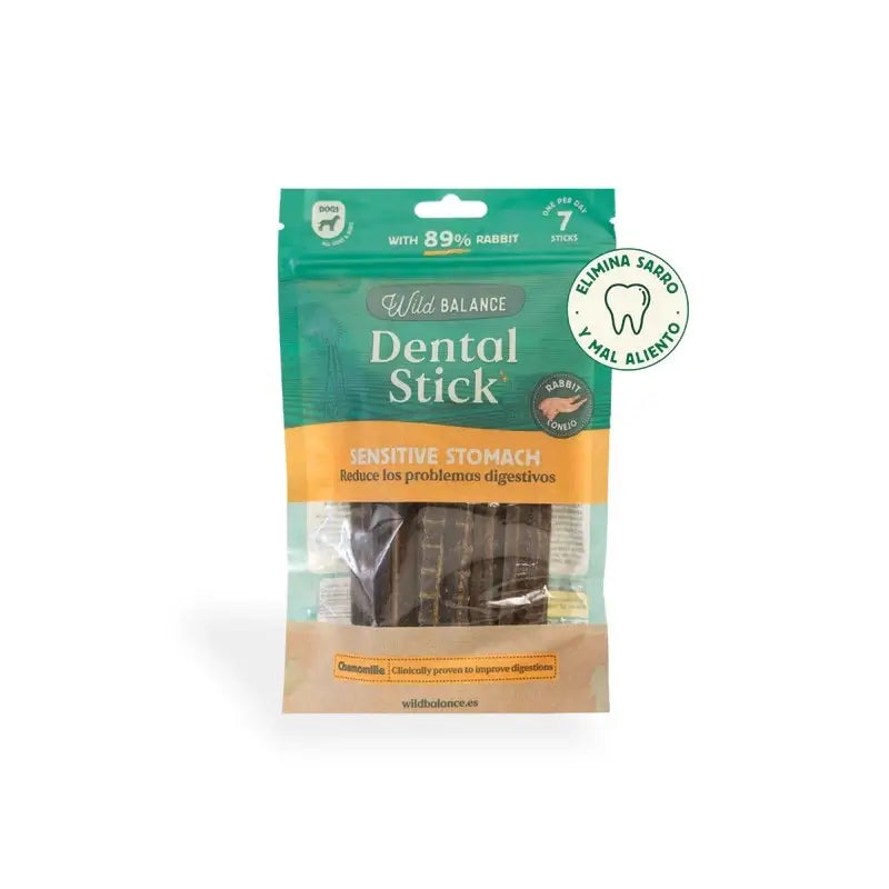 Wild Balance Dental Sensitive Stomach Stick - Reduz os Problemas Digestivos - 7 Sticks M (Unidade) , 100 gramas