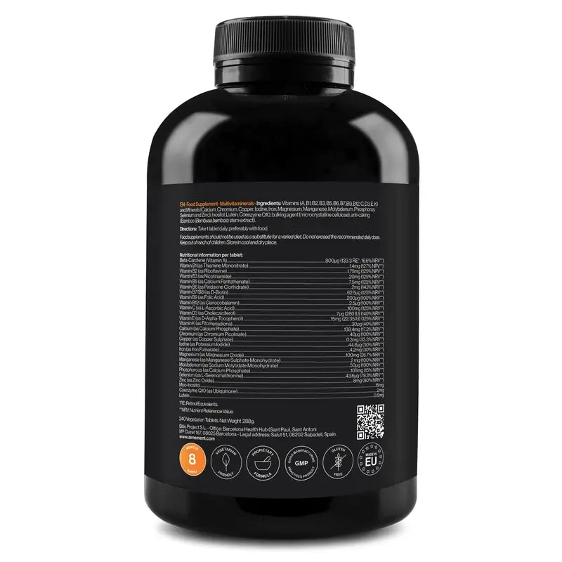Zenement Multivitaminerals, 240 comprimidos vegetarianos
