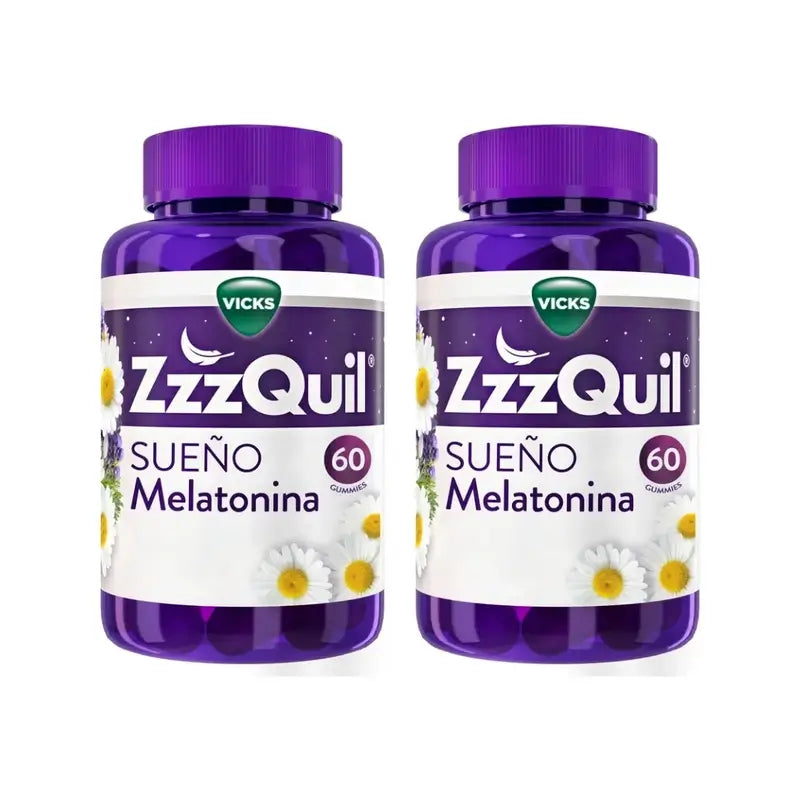 ZzzQuil Natura Melatonina, Embalagem 2x60 Gomas