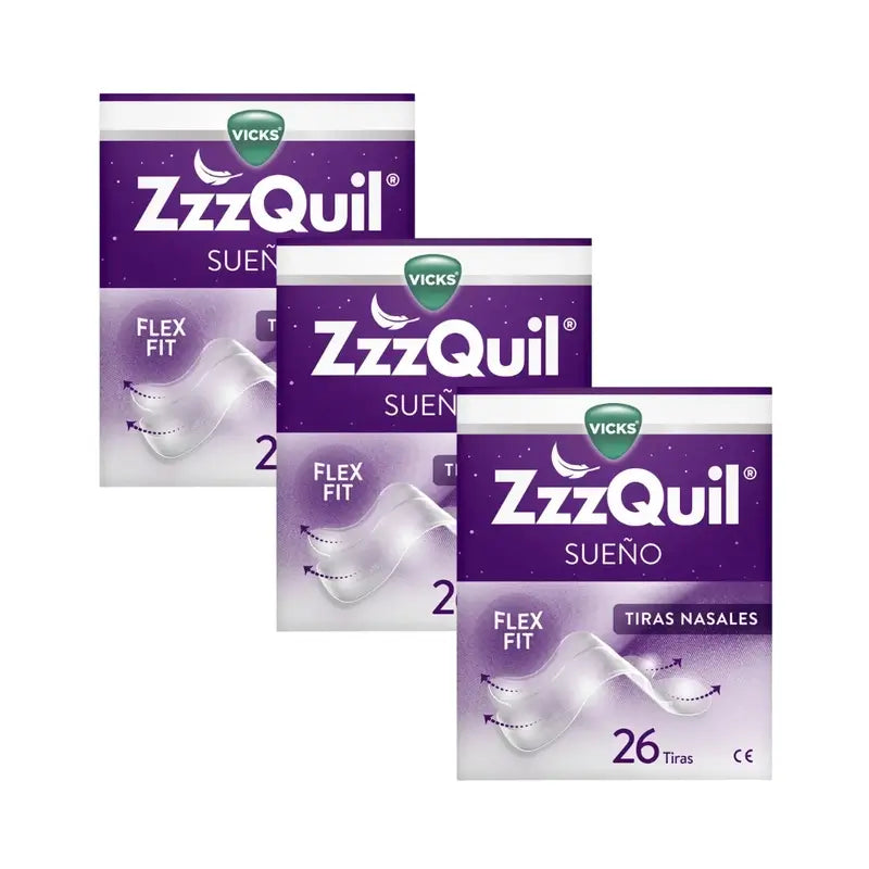 Zzzquil Sleep Tiras Nasais, Respire e Durma Melhor, 3X26 Tiras
