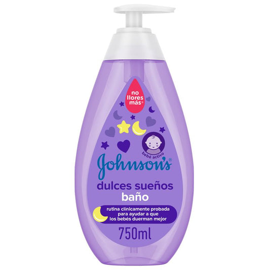 Johnson's Baby Sweet Dreams Gel de Banho Suave para o Cuidado da Pele, Uso diário, 750 ml