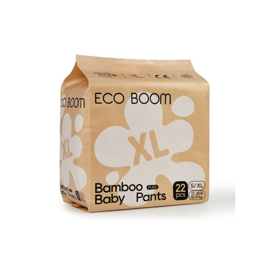Eco Boom Pants Bamboo - Calças de Fraldas - Pure Xl, 22 unidades