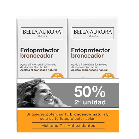Bella Aurora Duplo Protetor solar bronzeador Spf30, 50+50 ml