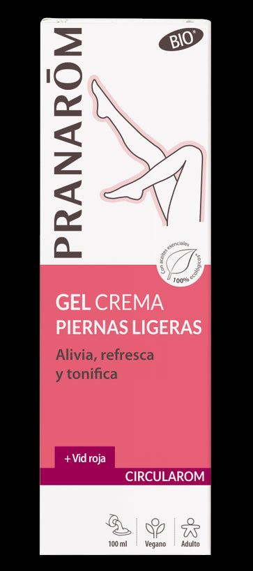 Pranarom Circularom Gel Crema Piernas Ligeras BIO, 100 ml