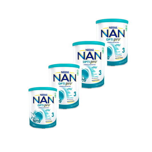 Nestle Nan Optipro 3 Leche Crecimiento 4X800 gr, Desde 12 Meses