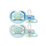 Avent Pack 2 Chupetes Silicona Ultra Air Nocturno Azul 6-18 Meses Scf376/21